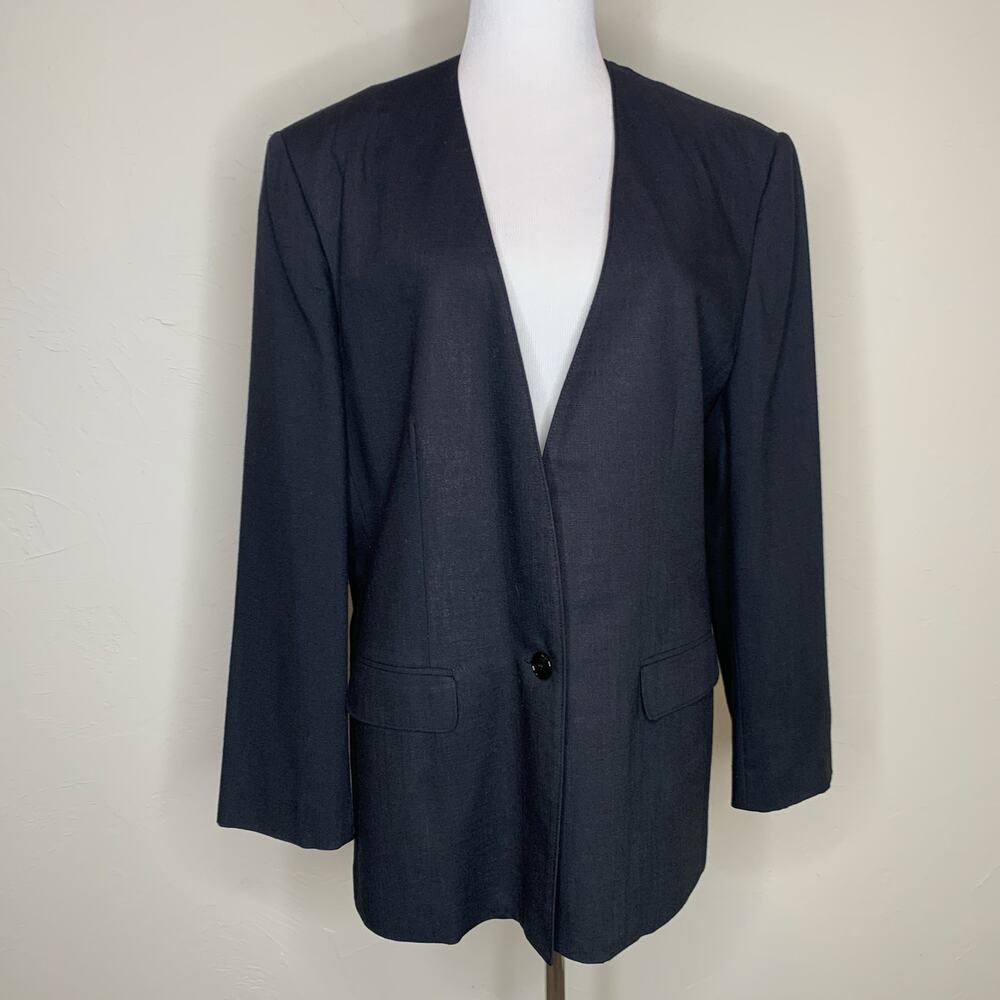 RUSS Black Blazer Sz 18 Vintage